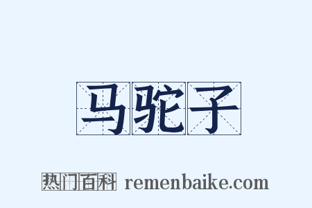 马驼子是什么意思的图片